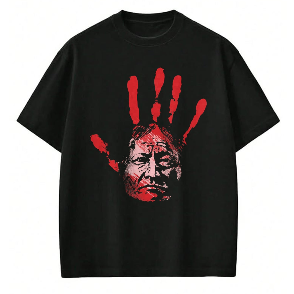 Native American T-Shirts, Vintage Native American Unisex T-Shirt/Hoodie/Sweatshirt HLT00 - Native American Indigenous Red Hand Indian Blood Themed (3)