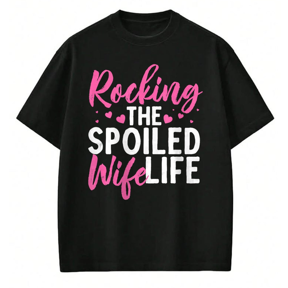 Best Wife Shirt, Wife and Husband Unisex T-Shirt/Hoodie/Sweatshirt HLT00 - Gift for wife T shirt, spoiled wife   Funny Spoiled Wife Art For Women Husband Spoiled Wife Life Tan (1)