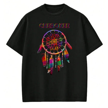 Native American T-Shirts, Vintage Native American Unisex T-Shirt/Hoodie/Sweatshirt HLT00 - Cherokee Native American Indian Colorful Dreamcatcher Tribal