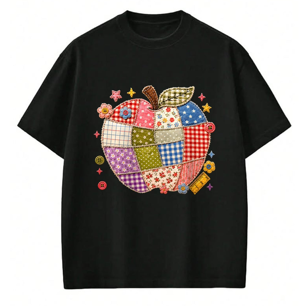 Best Student Shirt, Funny Back To School UnisexT-Shirt/Hoodie/Sweatshirt HLT00 - Cute Patchwork Preppy Apples Back to School Teacher Student T-Shirt