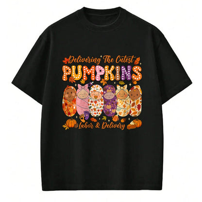 Best Doctor Shirt, Funny Doctor UnisexT-Shirt/Hoodie/Sweatshirt HLT00 - Delivering The Cutest Pumpkins Labor and Delivery Nurse Fall T-Shirt