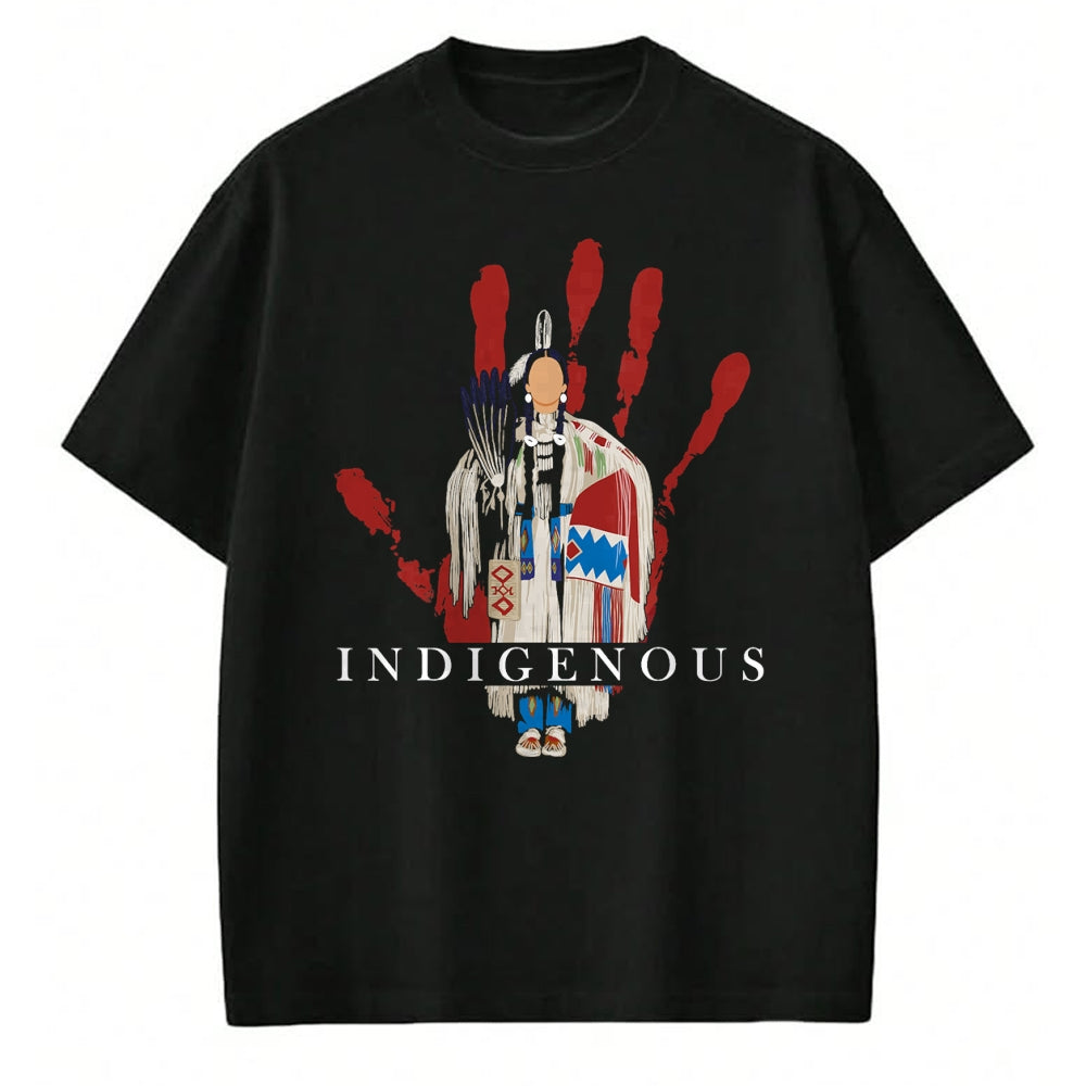 Native American T-Shirts, Vintage Native American Unisex T-Shirt/Hoodie/Sweatshirt HLT00 - Native American Indigenous Red Hand Indian Blood Themed (1)