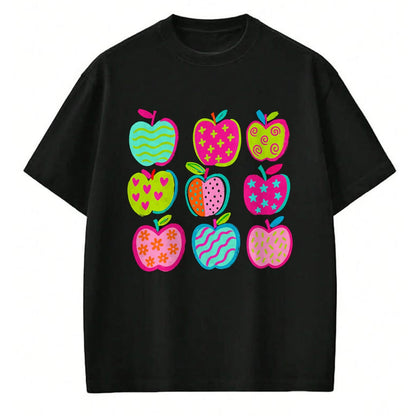 Best Student Shirt, Funny Back To School UnisexT-Shirt/Hoodie/Sweatshirt HLT00 - Cute Patchwork Preppy Apples Back to School Teacher Student T-Shirt (3)