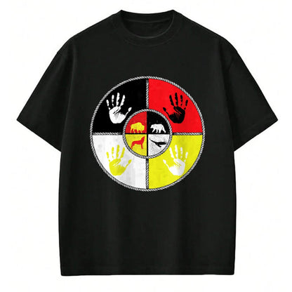 Native American T-Shirts, Vintage Native American Unisex T-Shirt/Hoodie/Sweatshirt HLT00 - Native Americans - Medicine Wheel - MMIW