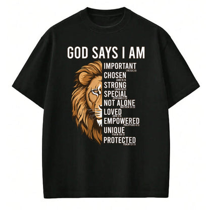 Christian Tee, Christian Faith Unisex T-Shirt/Hoodie/Sweatshirt HLT00 - Jesus God Say I Am Christian-Shirt Men Fathers Blessed Dad T-Shirt