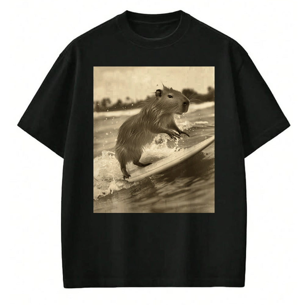 Cute Capybara Shirt, Funny Capybara Unisex T-Shirt/Hoodie/Sweatshirt HLT00 - Funny Graphic Capybara Long Sleeve T-Shirt (8)