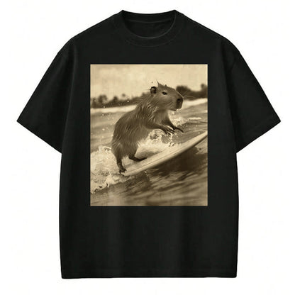 Cute Capybara Shirt, Funny Capybara Unisex T-Shirt/Hoodie/Sweatshirt HLT00 - Funny Graphic Capybara Long Sleeve T-Shirt (8)