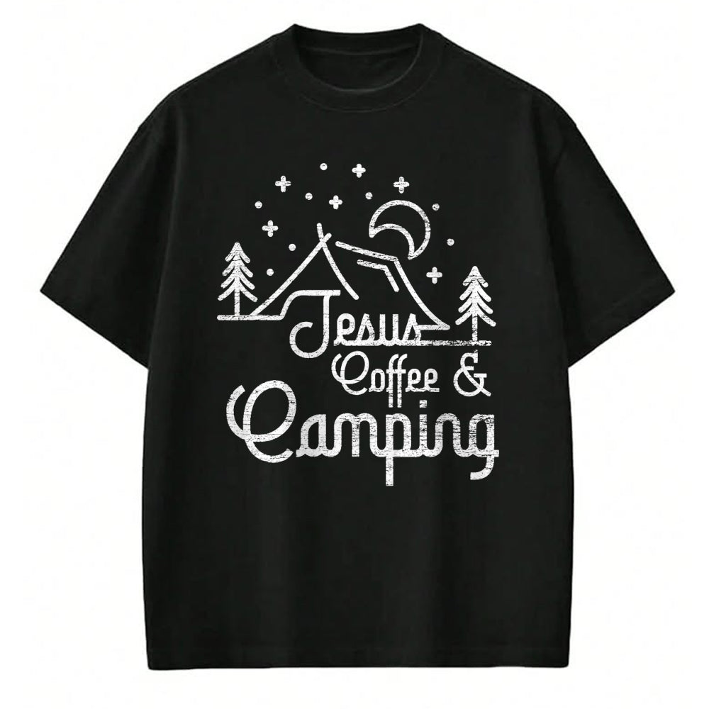 Christian Tee, Christian Faith Unisex T-Shirt/Hoodie/Sweatshirt HLT00 -  Camping Coffee Camper Camp Lover Christian Jesus T-Shirt