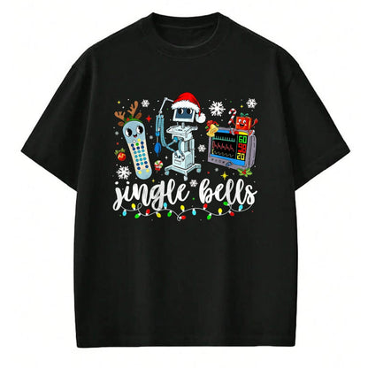 Funny Nurse Shirt, Nurse Unisex T-Shirt/Hoodie/Sweatshirt HLT00 - Funny Jingle Bells Telemetry Nurse Christmas Tech Nursing T-Shirt
