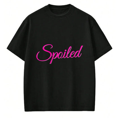 Best Wife Shirt, Wife and Husband Unisex T-Shirt/Hoodie/Sweatshirt HLT00 - Womens Spoiled - Pink Lettering T-Shirt