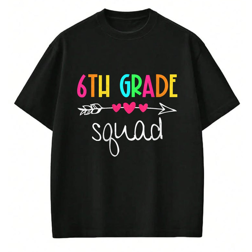 Best Student Shirt, Funny Back To School UnisexT-Shirt/Hoodie/Sweatshirt HLT00 - 6th Grade Squad Sixth Teacher Student Team Back to School T-Shirt