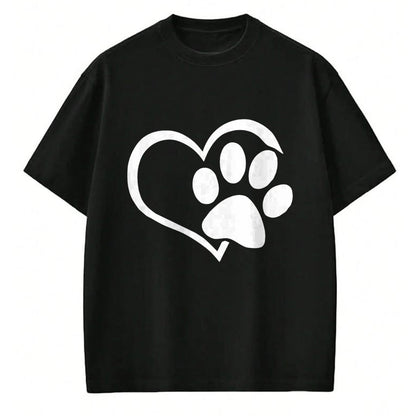 Dog Love Shirt, Dog Lover Gift T-Shirt/Hoodie/Sweatshirt HLT00 - Dog Dad Mom Puppy Shirt Love Dogs Paw Print Heart Women Men T-Shirt