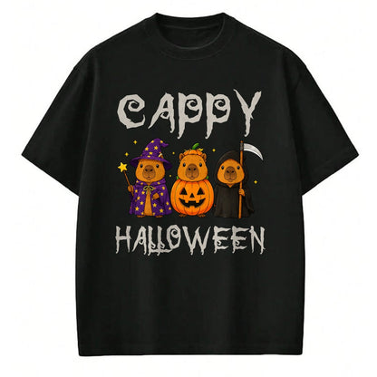Cute Capybara Shirt, Funny Capybara UnisexT-Shirt/Hoodie/Sweatshirt HLT00 - Cappy Halloween Funny Capybara Witch Pumpkin Reaper Spooky T-Shirt