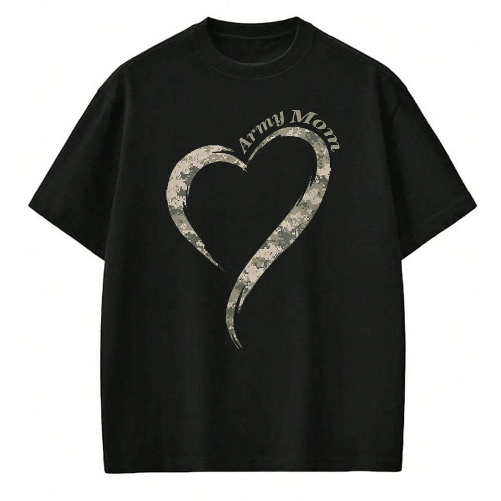 Gift for Mom Shirt, Funny Mom Unisex T-Shirt/Hoodie/Sweatshirt HLT00 - Proud Army Mom T-Shirt- Camouflage Shirt Army Mother Tee