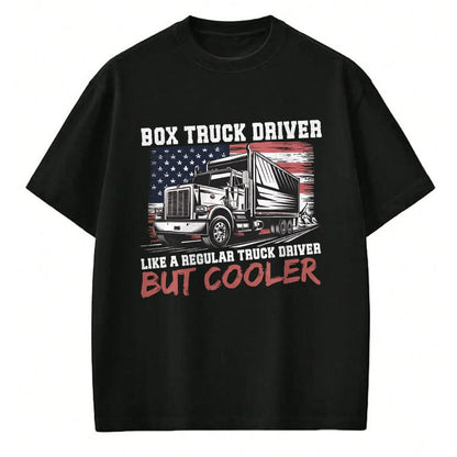 Best Truck Driver Life Shirt, Funny Trucker UnisexT-Shirt/Hoodie/Sweatshirt HLT00 - Truck Driver Construction Site US Flag Box Truck T-Shirt