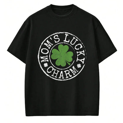 Gift for Mom Shirt, Funny Mom Unisex T-Shirt/Hoodie/Sweatshirt HLT00 - Moms Lucky Charm Irish Clovers Kids Boy Girl St Patricks Day T-Shirt