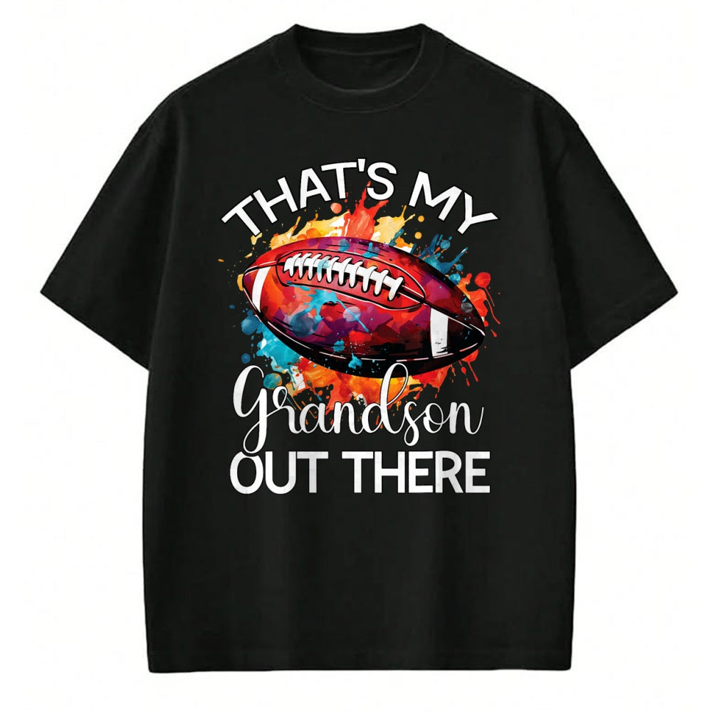 Best Grandma Shirt, Proud Grandma Unisex T-Shirt/Hoodie/Sweatshirt HLT00 - That's My Grandson Out There Football Grandma Grandpa T-Shirt (2)