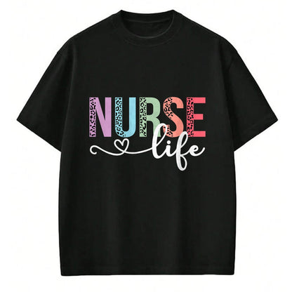 Funny Nurse Shirt, Nurse Unisex T-Shirt/Hoodie/Sweatshirt HLT00 - Women Nurse Life RN LPN CNA Leopard Nurse Week Healthcare T-Shirt