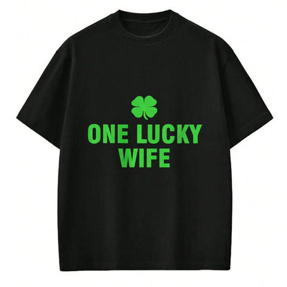 Best Wife Shirt, Wife and Husband Unisex T-Shirt/Hoodie/Sweatshirt HLT00 - Gift for wife T shirt, lucky wife   One Lucky Wife Premium T-Shirt (1)