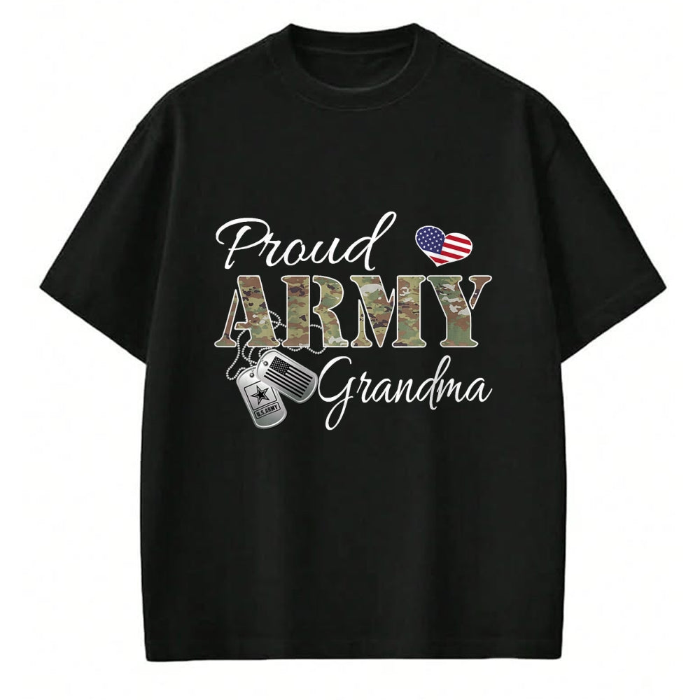 Best Grandma Shirt, Proud Grandma Unisex T-Shirt/Hoodie/Sweatshirt HLT00 - Proud Army Grandma Shirt Military Pride T-Shirt