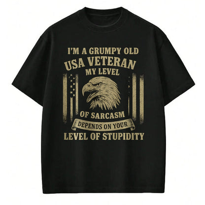 Proud Veteran Shirt, Funny Veteran UnisexT-Shirt/Hoodie/Sweatshirt HLT00 - Grumpy Old USA Veteran T-Shirt