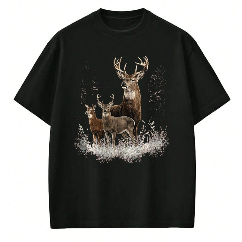 Funny Hunting Shirt, Gift For Hunting Lover Unisex T-Shirt/Hoodie/Sweatshirt HLT00 - Deer Forest Nature Lover Vintage Deer Hunting Hunter T-Shirt, Men, Black, 3X-Large