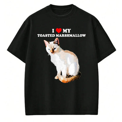 Cat Love Shirt, Funny Cat Lover Gift UnisexT-Shirt/Hoodie/Sweatshirt HLT00 - I Love My Toasted Marshmallow Flame Point Siamese Cat Kitten T-Shirt (1)