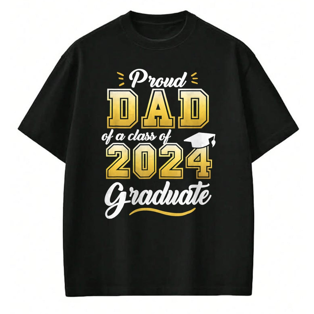 Gift for Dad Shirt, Funny Dad Unisex T-Shirt/Hoodie/Sweatshirt HLT00 – Proud Dad of a Class of 2024 Graduate Senior 24 Graduation T-Shirt