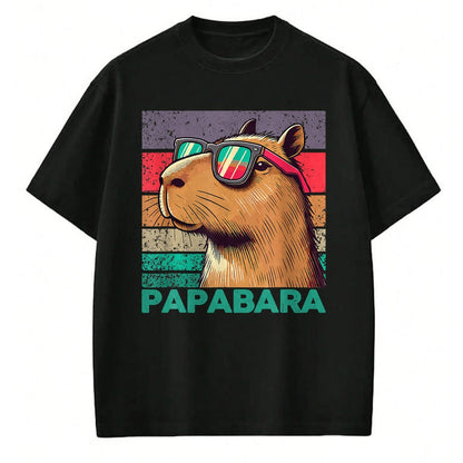 Cute Capybara Shirt, Funny Capybara Unisex T-Shirt/Hoodie/Sweatshirt HLT00 - Papabara Father_s Day Best Dad Capybara T-Shirt