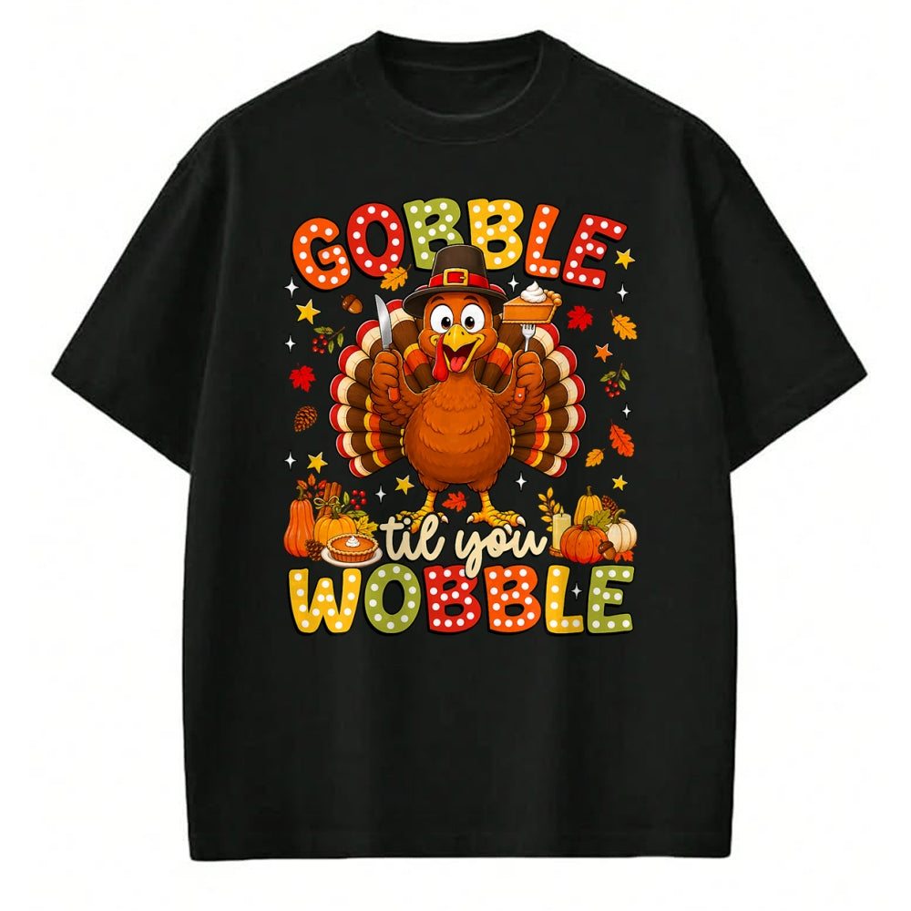 Best Thanksgiving Family Shirt , Funny Thanksgiving UnisexT-Shirt/Hoodie/Sweatshirt HLT00 - Gobble Til You Wobble Thanksgiving Turkey Men Women Kids T-Shirt