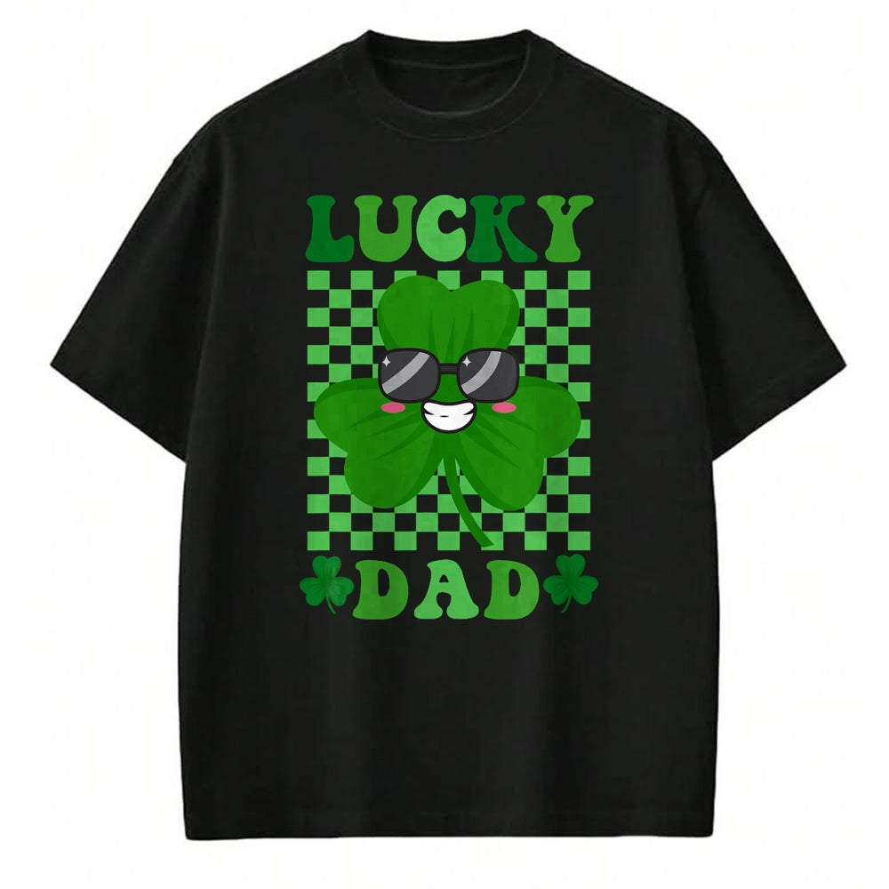 Gift for Dad Shirt, Funny Dad Unisex T-Shirt/Hoodie/Sweatshirt HLT00 – Lucky Dad Rainbow St Patricks Day Lucky Dad T-Shirt