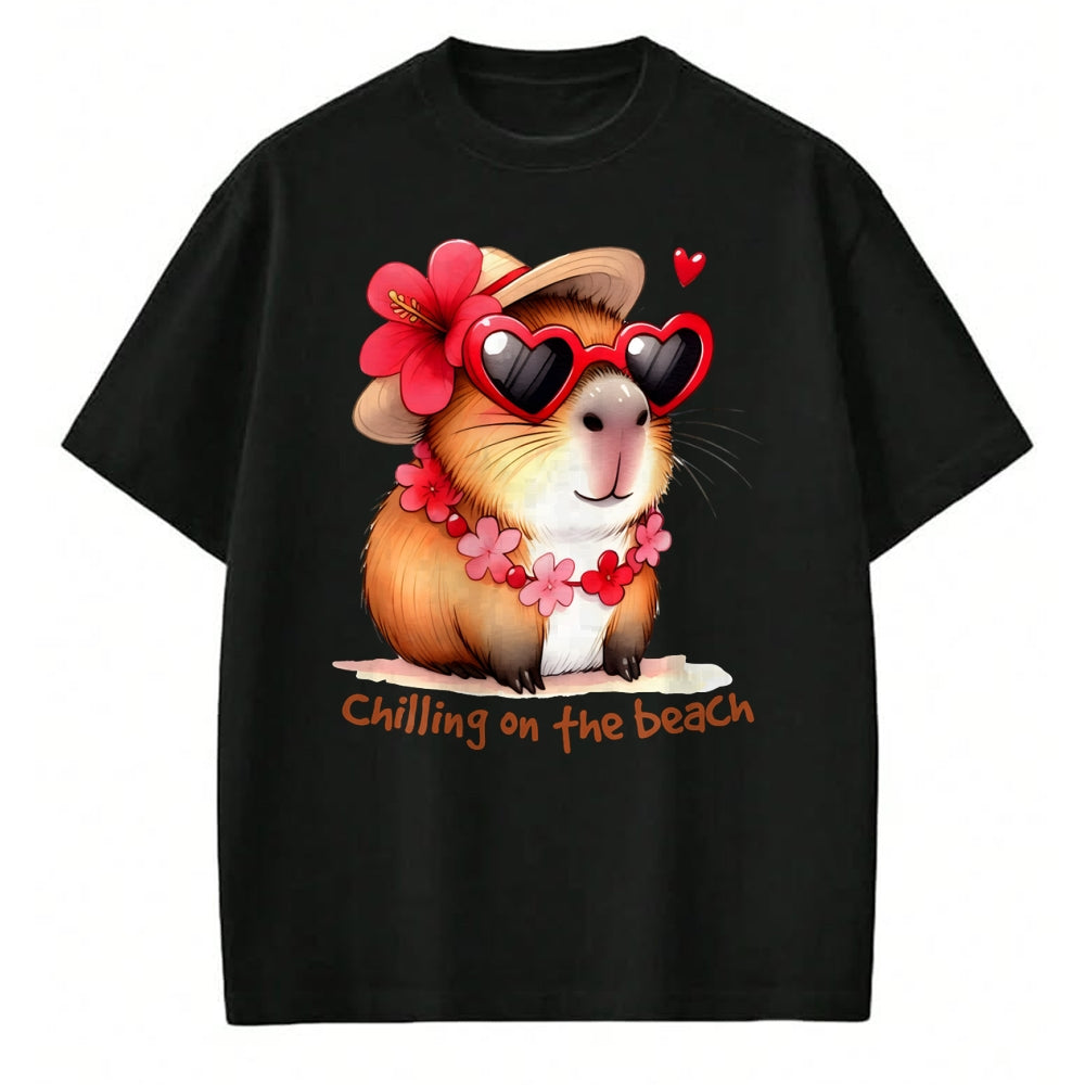 Cute Capybara Shirt, Funny Capybara Unisex T-Shirt/Hoodie/Sweatshirt HLT00 - Funny Capybara Long Sleeve T-Shirt