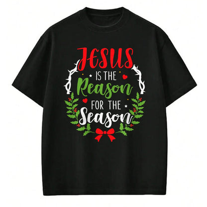 Christian Tee, Christian Faith Unisex T-Shirt/Hoodie/Sweatshirt HLT00 - Jesus is the reason for the season christian christmas T-Shirt (1)
