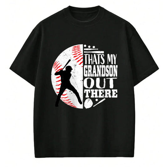 Best Grandma Shirt, Proud Grandma Unisex T-Shirt/Hoodie/Sweatshirt HLT00 - Thats My Grandson Out There Baseball Grandma Grandpa Graphic T-Shirt