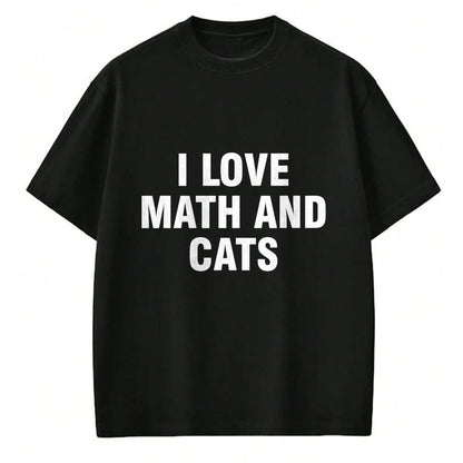 Cat Love Shirt, Funny Cat Lover Gift UnisexT-Shirt/Hoodie/Sweatshirt HLT00 - I Love Math and Cats T-Shirt (1)