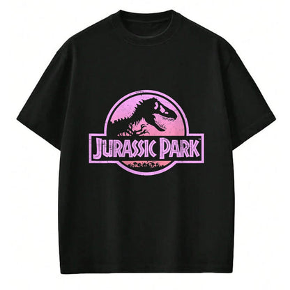 Best Dinosaur Lover Shirt, Funny Dinosaur UnisexT-Shirt/Hoodie/Sweatshirt HLT00 - Jurassic Park Retro Neon Pink Logo Graphic T-Shirt T-Shirt
