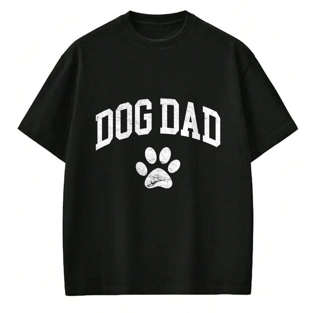Gift for Dad Shirt, Funny Dad Unisex T-Shirt/Hoodie/Sweatshirt HLT00 – Dog Dad - Distressed Design Style - Funny Dog Paw - Classic T-Shirt