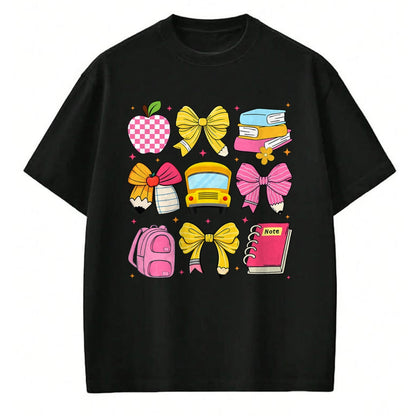 Best Student Shirt, Funny Back To School UnisexT-Shirt/Hoodie/Sweatshirt HLT00 - Back to School Coquette Bow First Day of School Teacher Girl T-Shirt