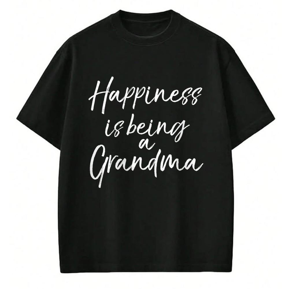 Best Grandma Shirt, Proud Grandma Unisex T-Shirt/Hoodie/Sweatshirt HLT00 - Womens Grandmother Gift from Grandkids Happiness is Being a Grandma V-Neck T-Shirt