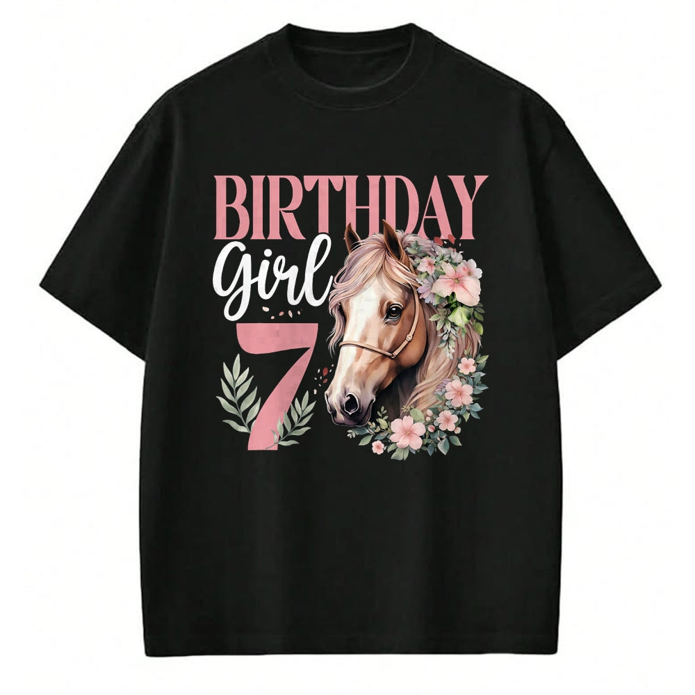 Best Horse Lover Shirt , Funny Horse UnisexT-Shirt/Hoodie/Sweatshirt HLT00 - Kids 7th Birthday 7 Year Old Girl Horses T-Shirt