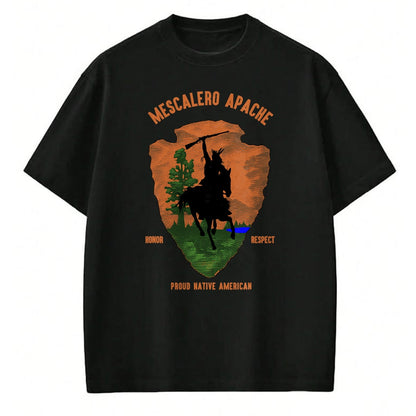 Native American T-Shirts, Vintage Native American Unisex T-Shirt/Hoodie/Sweatshirt HLT00 - MESCALERO APACHE Tribe Native American Indian Retro Arrow
