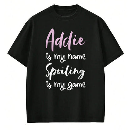 Best Wife Shirt, Wife and Husband Unisex T-Shirt/Hoodie/Sweatshirt HLT00 - Addie Name Personalized Women Spoiled Girl Cute Pink Black T-Shirt