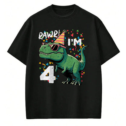 Best Dinosaur Lover Shirt, Funny Dinosaur UnisexT-Shirt/Hoodie/Sweatshirt HLT00 - Kids 4th Birthday Trex Rawr Im 4 Years Old Bday Dino Boys Kids T-Shirt