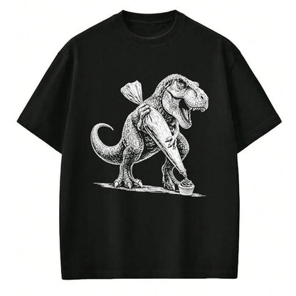 Best Dinosaur Lover Shirt, Funny Dinosaur UnisexT-Shirt/Hoodie/Sweatshirt HLT00 - T-Rex Baking Cupcake Dinosaur Pastry Chef Cook T-Shirt