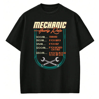 Best Mechanic Life Shirt, Funny Mechanic UnisexT-Shirt/Hoodie/Sweatshirt HLT00 - Mechanic Hourly Rate Car Auto Repairman Labor Rates T-Shirt (2)