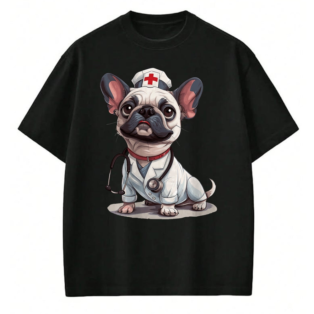 Best Doctor Shirt, Funny Doctor UnisexT-Shirt/Hoodie/Sweatshirt HLT00 - French Bulldog Nurse Dog Doctor Stethoscope T-Shirt