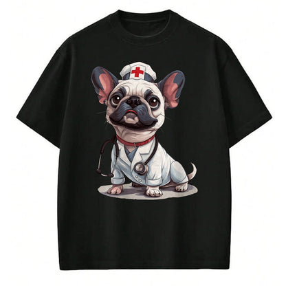 Best Doctor Shirt, Funny Doctor UnisexT-Shirt/Hoodie/Sweatshirt HLT00 - French Bulldog Nurse Dog Doctor Stethoscope T-Shirt