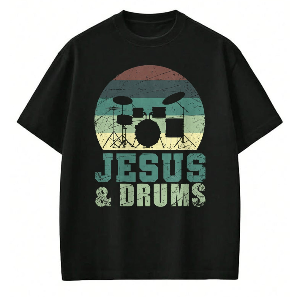 Christian Tee, Christian Faith Unisex T-Shirt/Hoodie/Sweatshirt HLT00 - Drummer Christian Religious Drums Player Gift Jesus T-Shirt