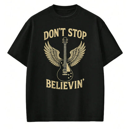Guitar Lover Shirt, Funny Guitar UnisexT-Shirt/Hoodie/Sweatshirt HLT00 - Don’t Stop Believing 80s 90s Classic Rock Graphic T-Shirt