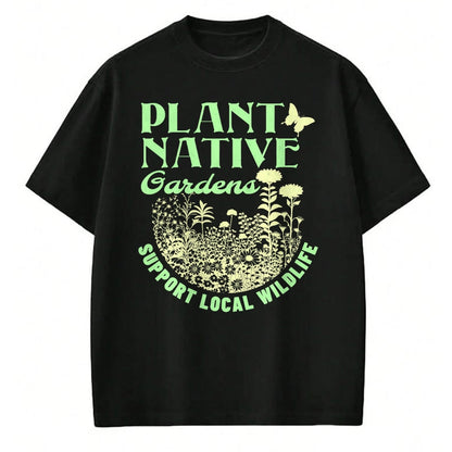 Native American T-Shirts, Vintage Native American Unisex T-Shirt/Hoodie/Sweatshirt HLT00 - Plant Native Gardens Support Local Wildlife Gardening